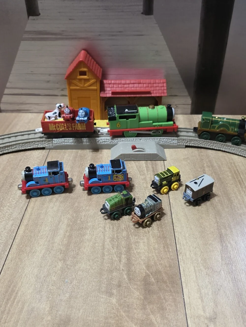 Thomas & Friends Track Set with Green Engine and Red Car